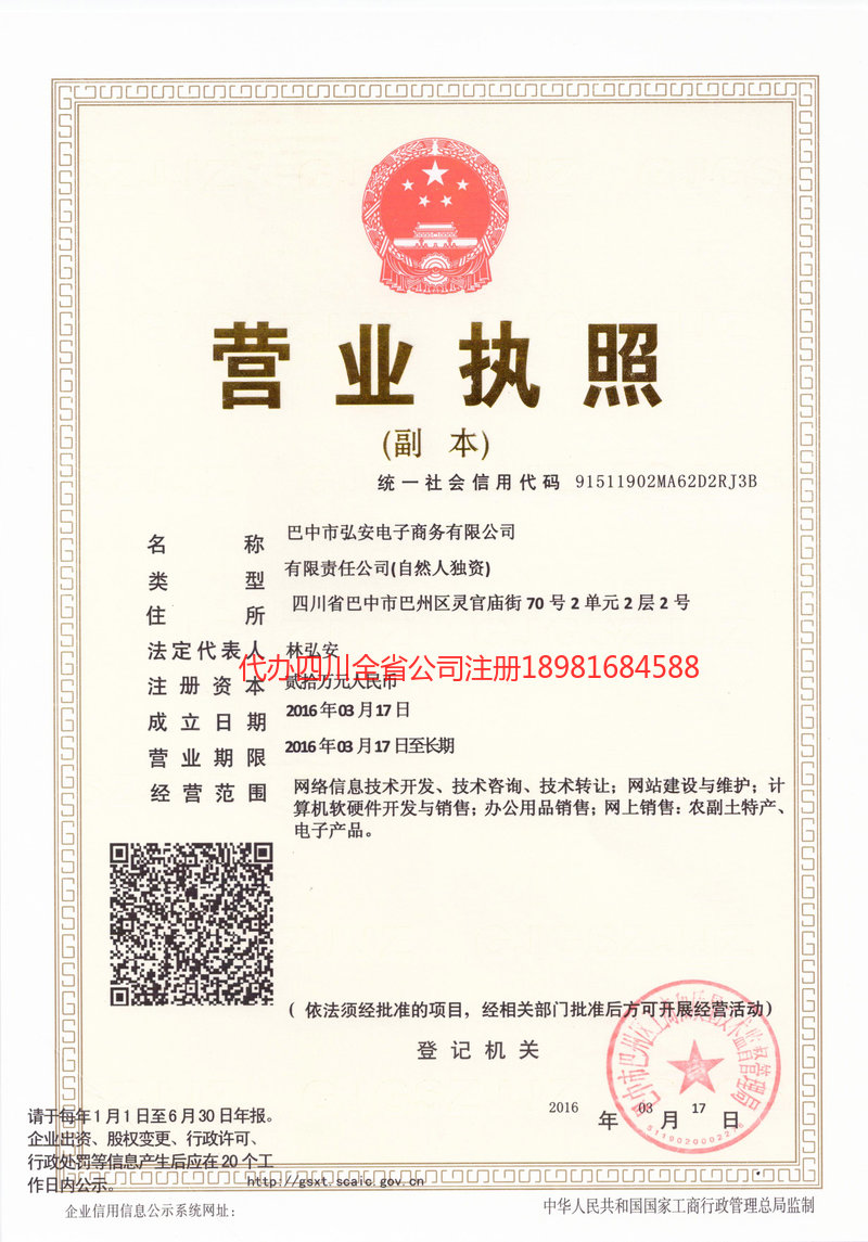 广汉广汉宏安电子商务有限公司